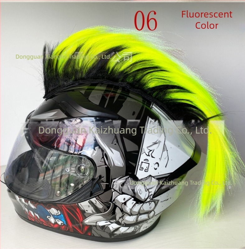 Perucă pentru cască de motocicletă cu decor punk, material: sârmă rezistentă la temperaturi înalte; marcă: Baffy; personalizare disponibilă; greutate aproximativ 90 g; potrivită pentru bărbați și femei