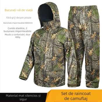 Set impermeabil de ploaie Yuele cu geacă și pantaloni pentru exterior – reflectorizant, ușor, design cu două părți, material PVC, strat impermeabil PU adeziv