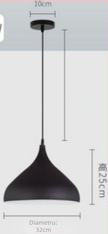 Lampa pendul din fier – LED, stil modern minimalist, cu un singur corp, 220V