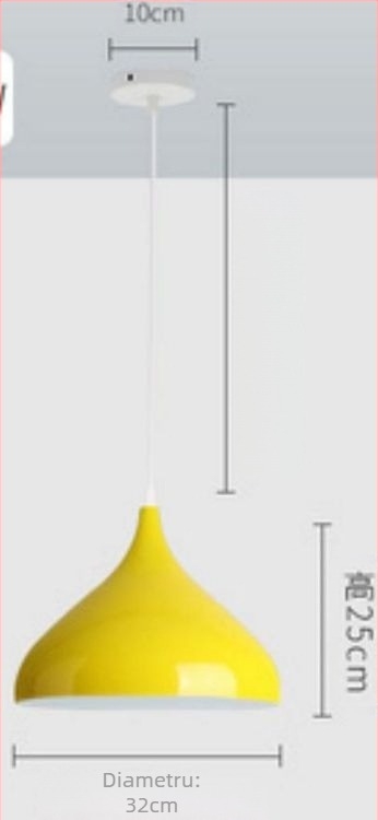 Lampa pendul din fier – LED, stil modern minimalist, cu un singur corp, 220V