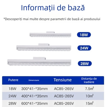 Lampă de tavan LED, 85-265V, acoperire 15-30 m², CRI ≥90