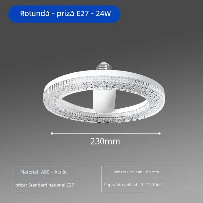 Lampă de tavan LED, 85-265V, acoperire 15-30 m², CRI ≥90