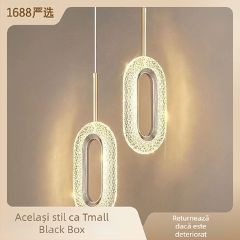 Suspensie LED pentru dormitor, corp din aluminiu, abajur din acrilic, înălțime reglabilă, cu o sursă de lumină unică, stil modern minimalist