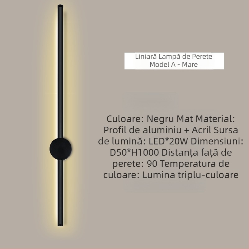 Lampă de perete LED, abajur PC, corp din fier, 220V, lumină generală