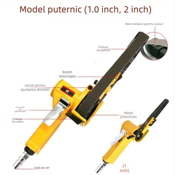 Fast Leopard șlefuitor cu bandă pneumatic, mașină abrazivă pentru șlefuire și lustruire