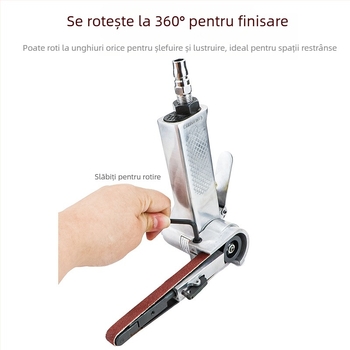 Fast Leopard șlefuitor cu bandă pneumatic, mașină abrazivă pentru șlefuire și lustruire