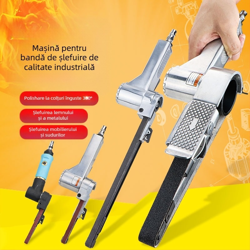 Fast Leopard șlefuitor cu bandă pneumatic, mașină abrazivă pentru șlefuire și lustruire