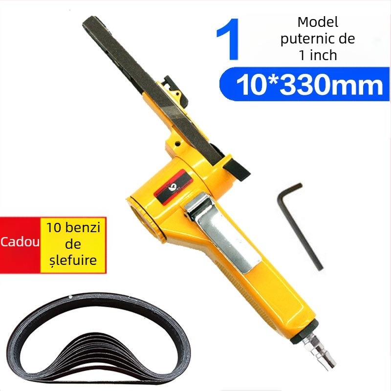 Fast Leopard șlefuitor cu bandă pneumatic, mașină abrazivă pentru șlefuire și lustruire