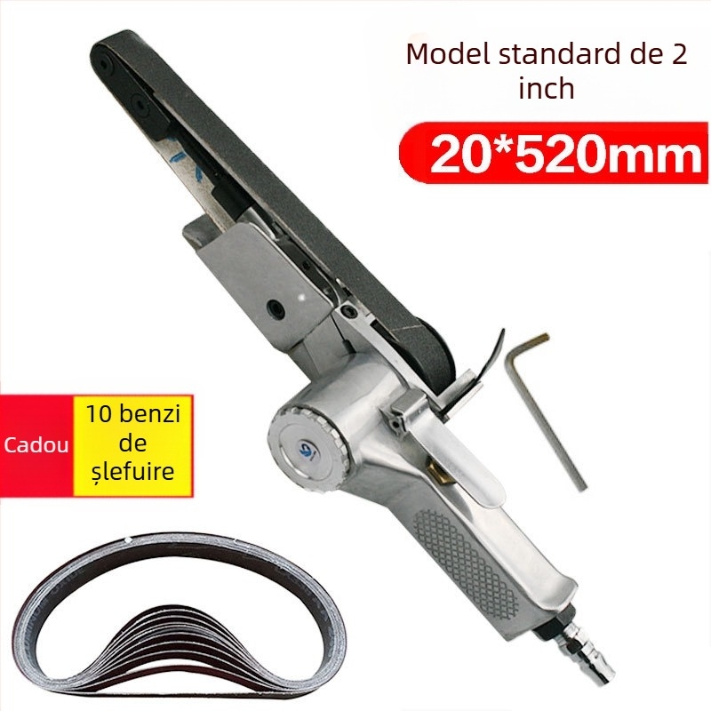 Fast Leopard șlefuitor cu bandă pneumatic, mașină abrazivă pentru șlefuire și lustruire