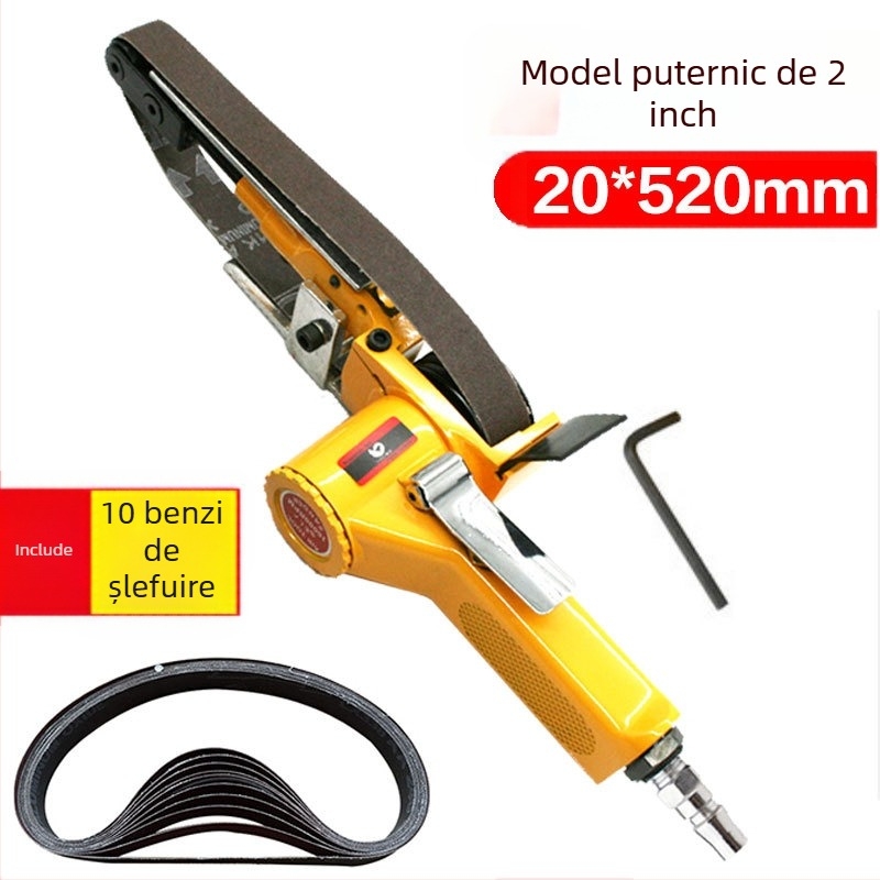 Fast Leopard șlefuitor cu bandă pneumatic, mașină abrazivă pentru șlefuire și lustruire