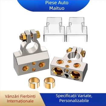 Terminale pentru baterie auto și conectori, aliaj de zinc, 12–48 V, 10 W, MT2442701, pentru vehicule
