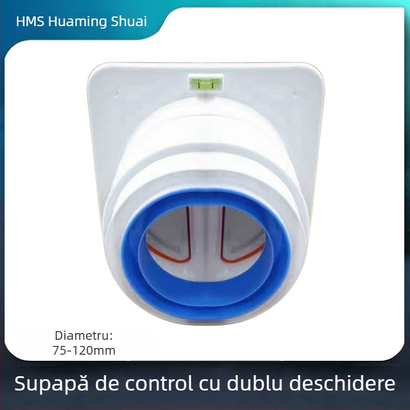 Supapă de reținere pentru ventilația bucătăriei, etanșare înaltă, ABS plastic, funcționare unidirecțională
