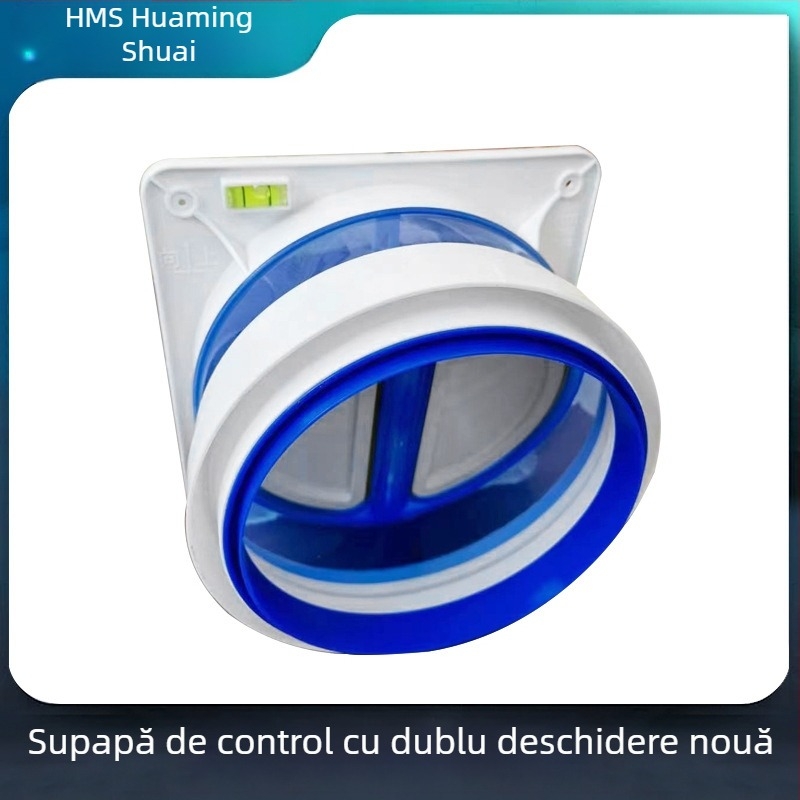 Supapă de reținere pentru ventilația bucătăriei, etanșare înaltă, ABS plastic, funcționare unidirecțională