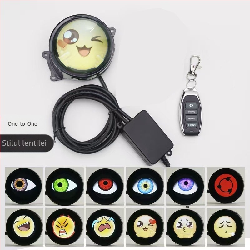 Faruri LED Demon Eye cu lentilă modificată, 1W, 12V, 0.3A, universal