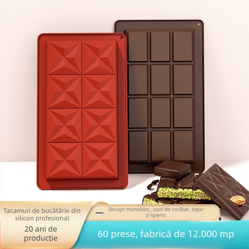 Forma de ciocolată Yonghao – dreptunghiulară, silicon alimentar, 87 g, pentru coacere