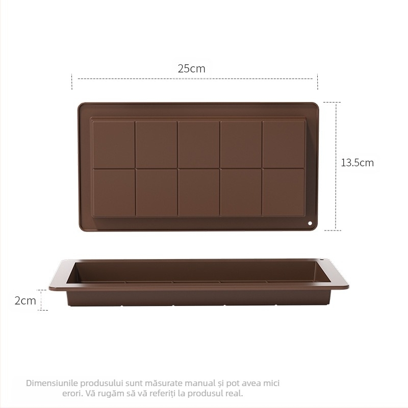 Forma de ciocolată Yonghao – dreptunghiulară, silicon alimentar, 87 g, pentru coacere
