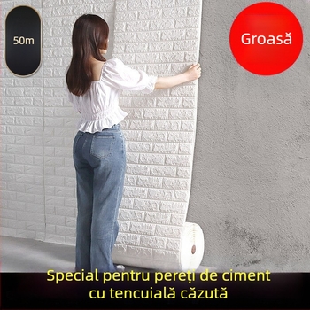 Autocolant autoadeziv pentru perete din polistiren, pentru protecție împotriva umezelii pe pereți de ciment și suprafețe aspre (material: polistiren; impermeabil; rezistent la umezeală; autoadeziv; potrivit pentru pereți de ciment)