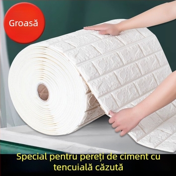 Autocolant autoadeziv pentru perete din polistiren, pentru protecție împotriva umezelii pe pereți de ciment și suprafețe aspre (material: polistiren; impermeabil; rezistent la umezeală; autoadeziv; potrivit pentru pereți de ciment)