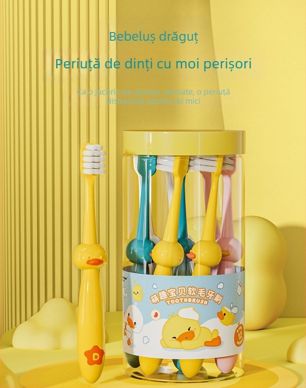 Perie manuală de dinți cu design cilindric, peri moi, model R0722, pentru adulți