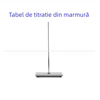 Masă de titrare cu blat de marmură pe cadru din fier, model O placă, O tijă, producător zt