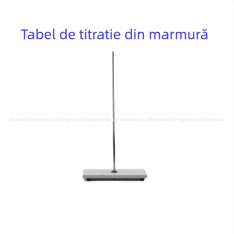 Masă de titrare cu blat de marmură pe cadru din fier, model O placă, O tijă, producător zt