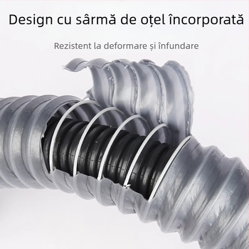 Win the bully Set de drenaj pentru chiuveta de bucătărie cu două cuve – Modelul 10126, oțel inoxidabil 304 + plastic ABS, Stil modern minimalist