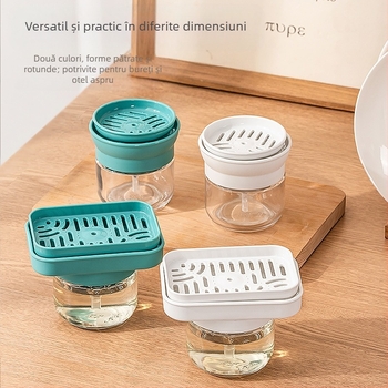 Dozator de săpun pentru vase din sticlă, cu apăsare manuală, stil modern minimalist