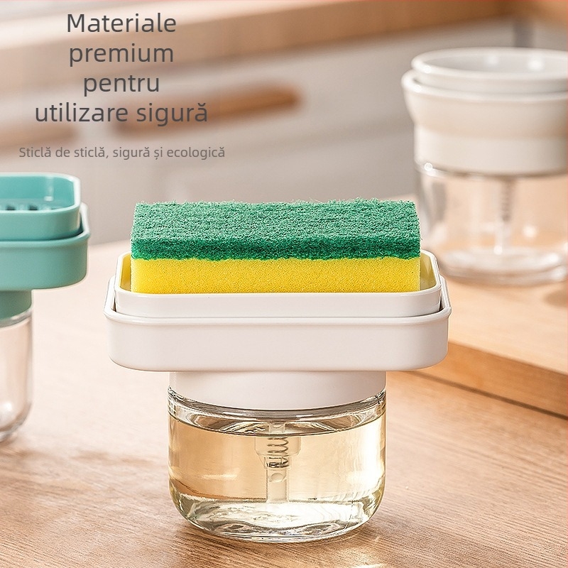 Dozator de săpun pentru vase din sticlă, cu apăsare manuală, stil modern minimalist