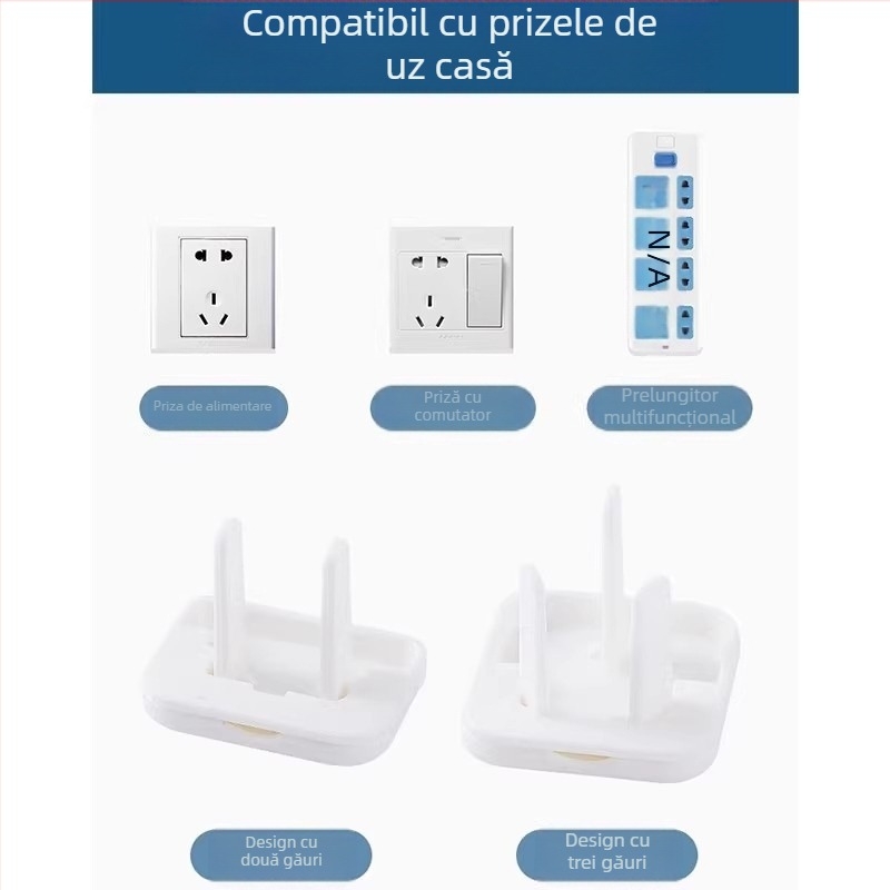 Capac de siguranță pentru prize - protecție împotriva electrocutării, pentru copii; marcă generică