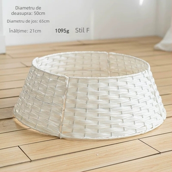 Fustă pentru brad – țesătură imitatie de ratan, design tridimensional, lucru manual, material plastic