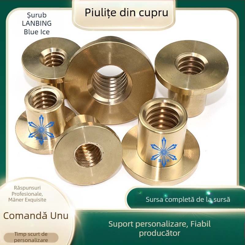 Piuliță cu față flanșată pentru șurub cu filet trapezoidal, din cupru MTSPFR/MTSPFL/MTSPNR