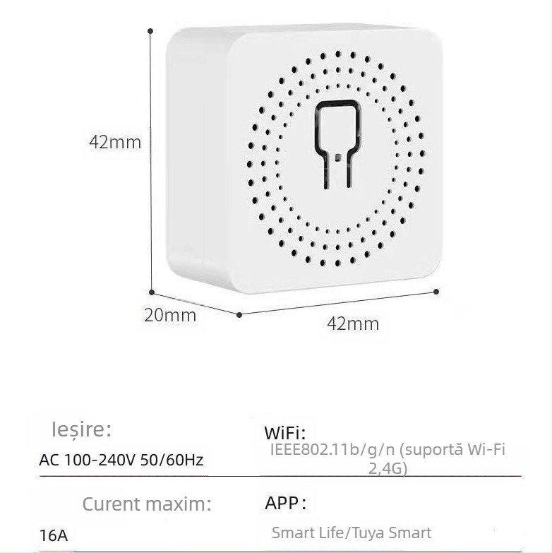 Graffiti WiFi întrerupător dimmer cu temporizator, control vocal – carcasă ABS