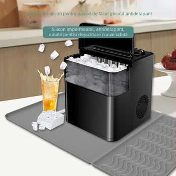 Mașină portabilă de făcut cuburi de gheață pentru blat, cu covoraș de silicon antiderapant, operare manuală