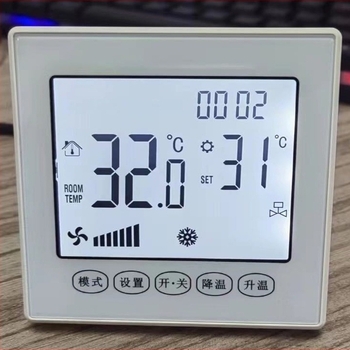 Panou de control pentru climatizare centrală cu afișaj dual, control Wi‑Fi de la distanță pentru sistem de răcire cu apă, montaj în cutie 86, alimentare AC220V