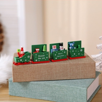 Vagonuleț de lemn de Crăciun - ornament pentru copii (Material: lemn; Brand: Hobab; Stil: Desen animat; Crăciun)