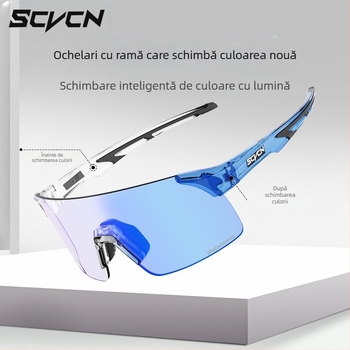 SCVCN Ochelari de ciclism, ramă TR90, antivânt, compatibili cu ochelari de corecție