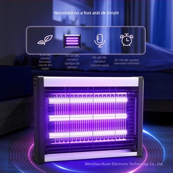 Lampă LED pentru țânțari, montaj pe perete, acoperire 61㎡+, șoc electric