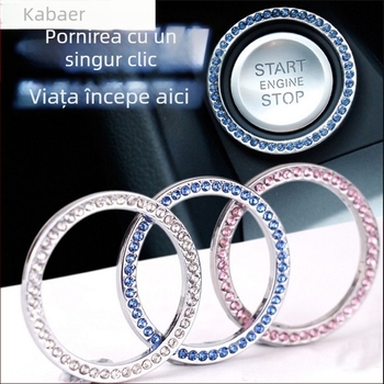 Inel de cheie pentru mașină cu pornire la atingere – inel VIP cu diamant, personalizare cu logo; marcă Karbaer; material: aliaj zinc