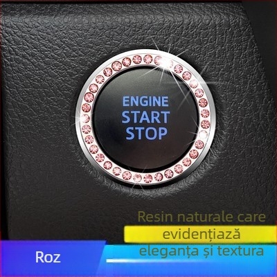 Inel de cheie pentru mașină cu pornire la atingere – inel VIP cu diamant, personalizare cu logo; marcă Karbaer; material: aliaj zinc