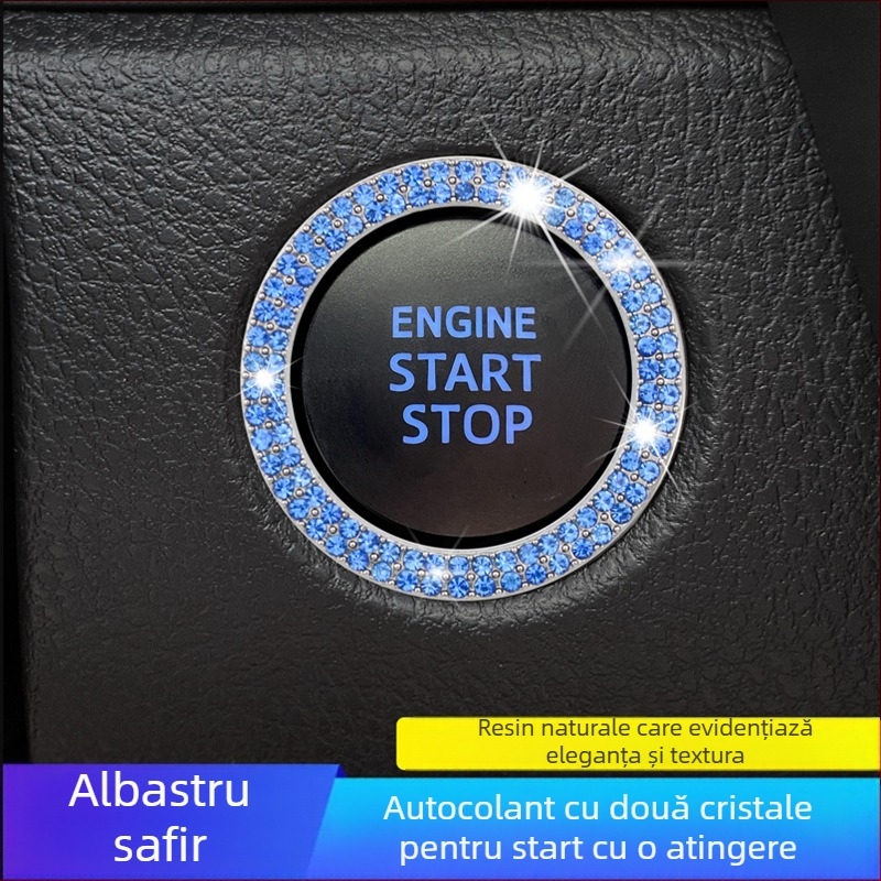 Inel de cheie pentru mașină cu pornire la atingere – inel VIP cu diamant, personalizare cu logo; marcă Karbaer; material: aliaj zinc