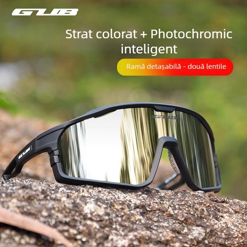 GUB 8000 ochelari de ciclism polarizați, rezistenți la vânt, zi-noapte, lentile interschimbabile