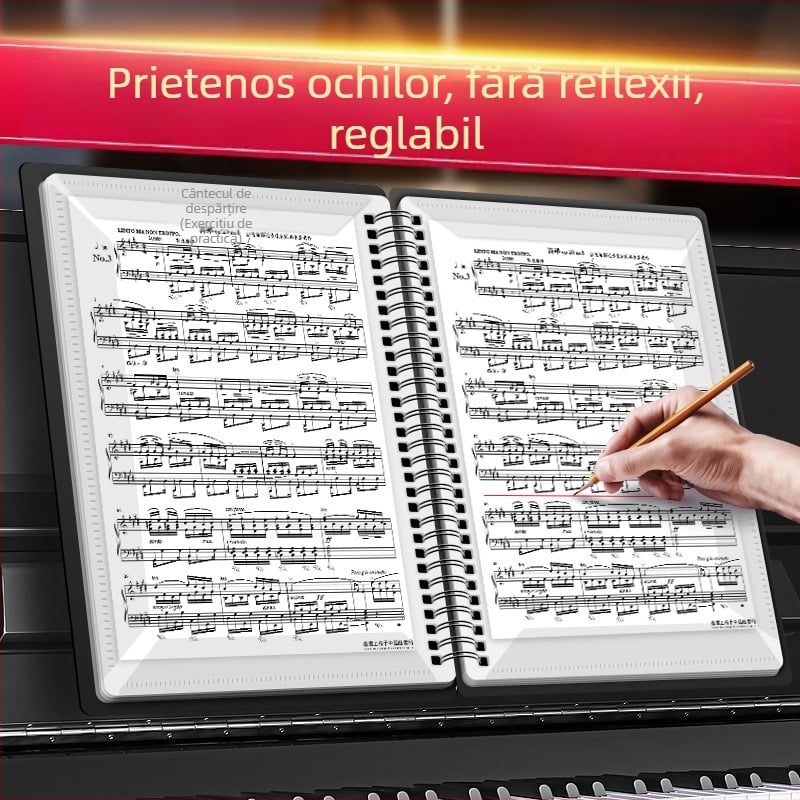 Clip pentru partituri, material PP, model 60p, pentru instrumente de pian, clemă de modificare a spectrului