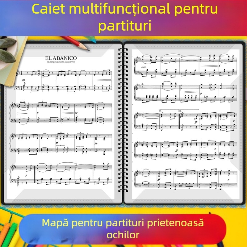 Clip pentru partituri, material PP, model 60p, pentru instrumente de pian, clemă de modificare a spectrului
