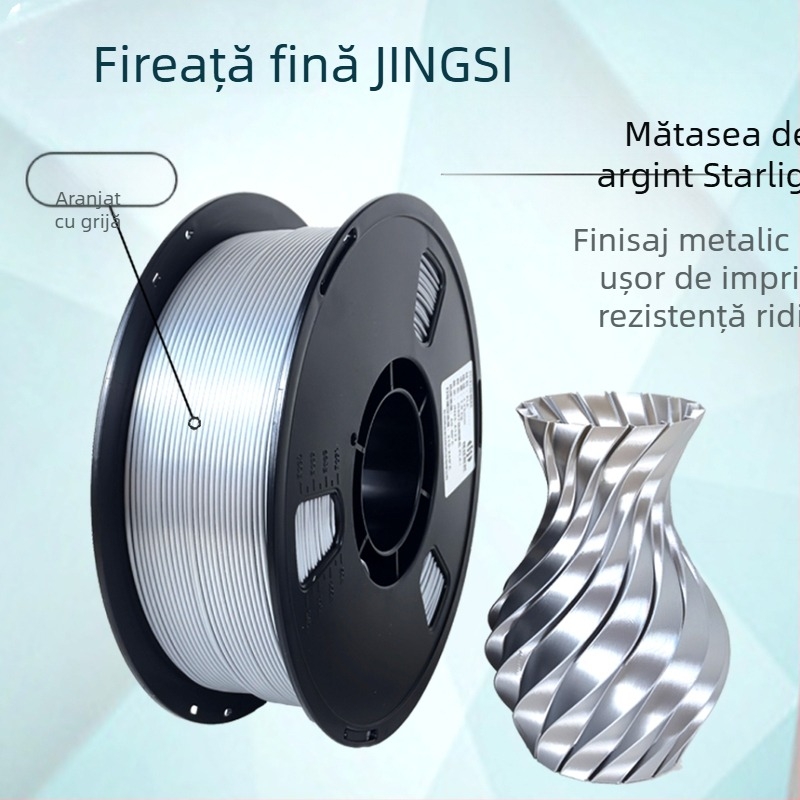 Filament PLA pentru imprimare 3D, textură mătase, imitatie de mătase, 1 kg