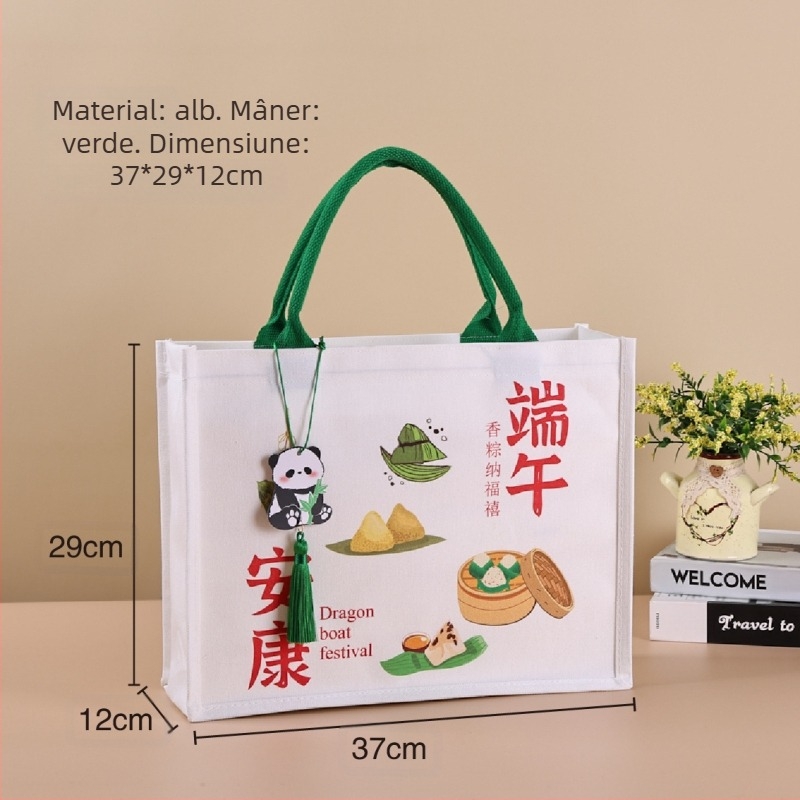 Geantă de ambalare cadouri din canvas laminat; Material ecologic poliester-bumbac; Imprimare logo disponibilă; Metode de imprimare: serigrafie, imprimare pe mașină, digitală, transfer termic; Distribuție en-gros + personalizabil