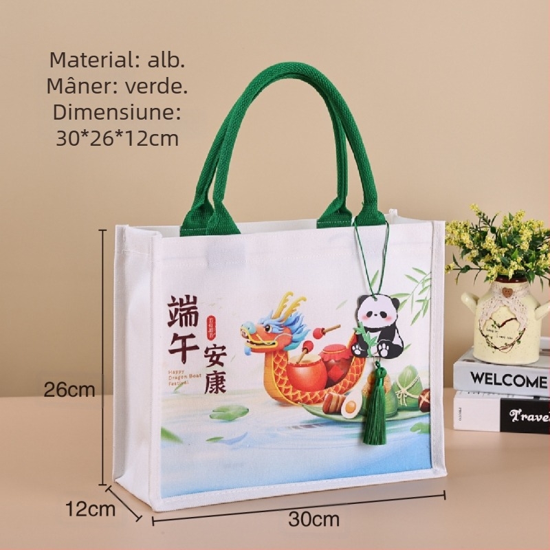 Geantă de ambalare cadouri din canvas laminat; Material ecologic poliester-bumbac; Imprimare logo disponibilă; Metode de imprimare: serigrafie, imprimare pe mașină, digitală, transfer termic; Distribuție en-gros + personalizabil