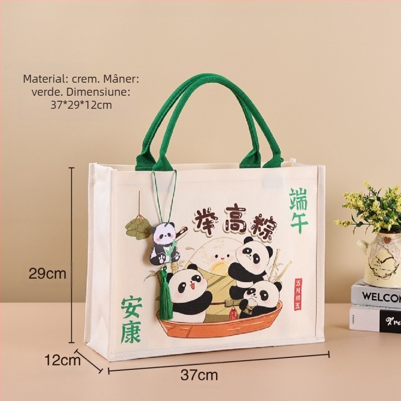 Geantă de ambalare cadouri din canvas laminat; Material ecologic poliester-bumbac; Imprimare logo disponibilă; Metode de imprimare: serigrafie, imprimare pe mașină, digitală, transfer termic; Distribuție en-gros + personalizabil