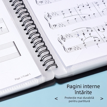 Clip pentru partituri din PP, reglabil, poate ține 10/20/30 de pagini, personalizare disponibilă, marcă LOMI/Howe