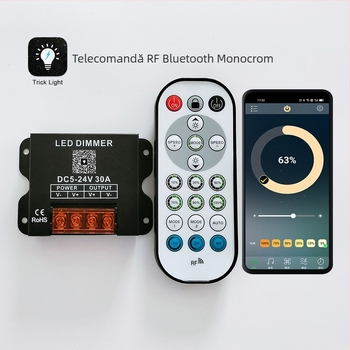 ZHENHUA KY-RF23-D1 dimmer RF pentru benzi LED de joasă tensiune, DC12-24V, telecomandă RF23-key
