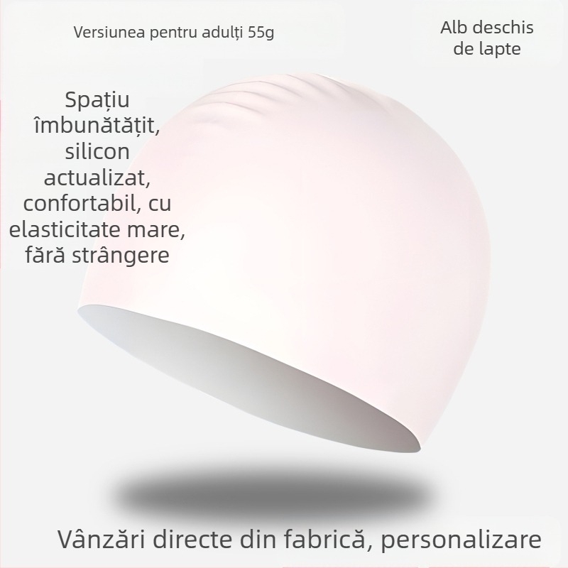 Șapcă de înot din silicon - impermeabilă, confortabilă, cu elasticitate înaltă, unisex, pentru adulți, pentru piscină (Material: silicon; Model: solid; Potrivit pentru: adulți; Scenariu: piscină)